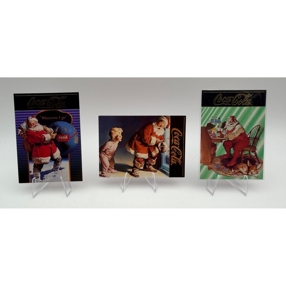 Vintage 1995 Coca-Cola Series 4 Santa Claus Trading Cards Set Haddon Sundblom